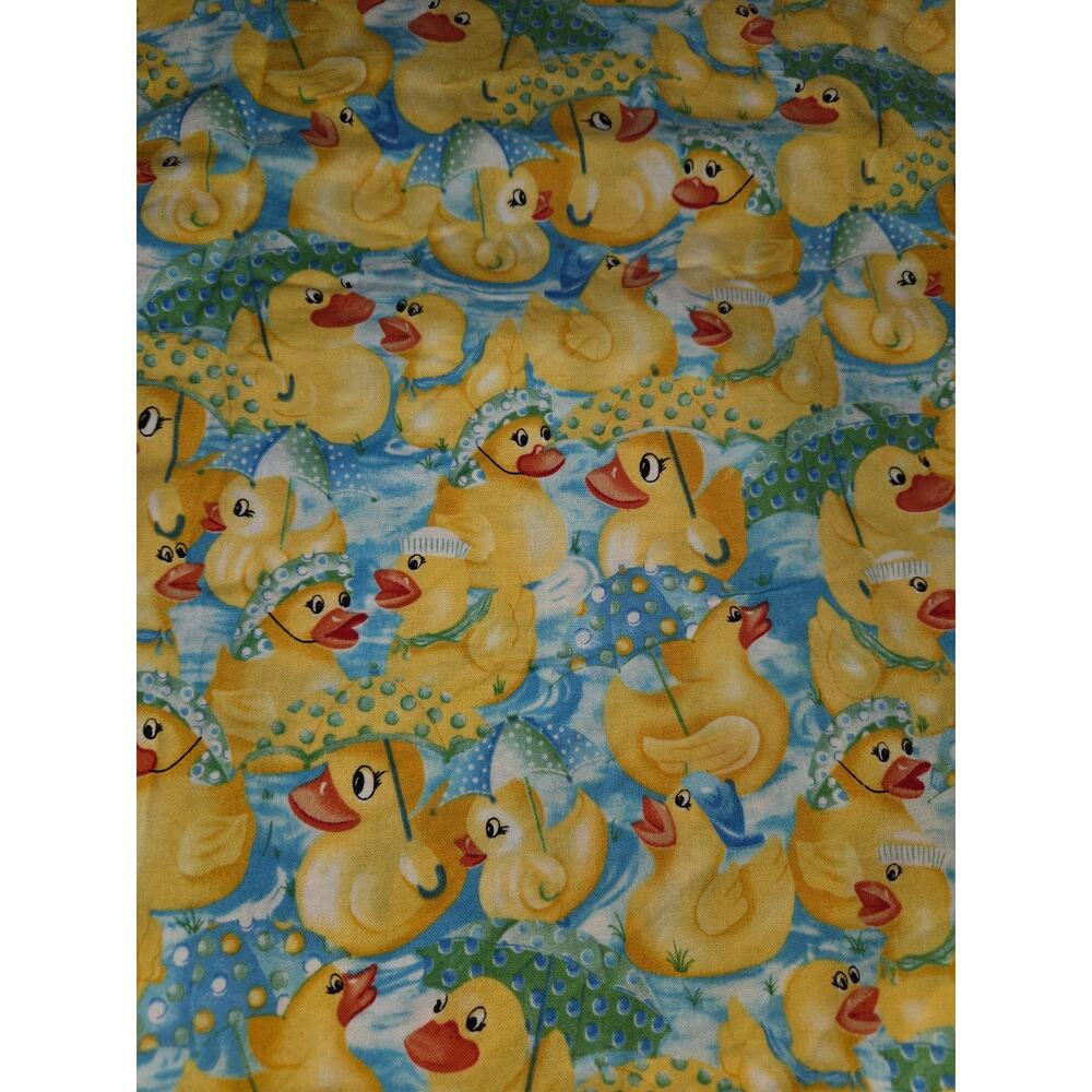 Rubber Duck With Umbrellas Fabric  Kathy Hatch 2 Yards Cotton
